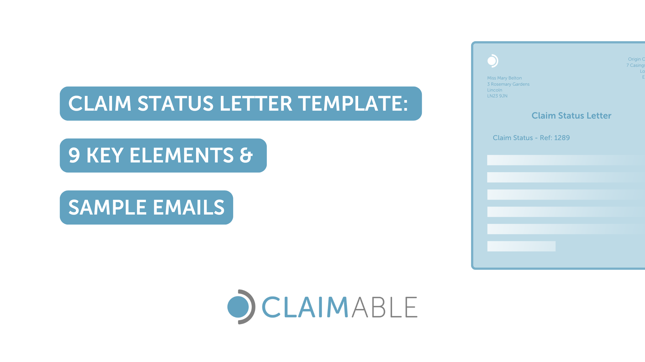 Claim Status Letter Templates: 9 Key Elements & Sample Emails