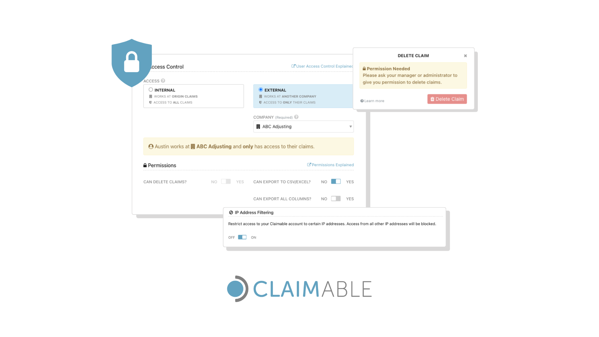 Claims Management Software Access Control: How Claimable Keeps Your Claims Secure